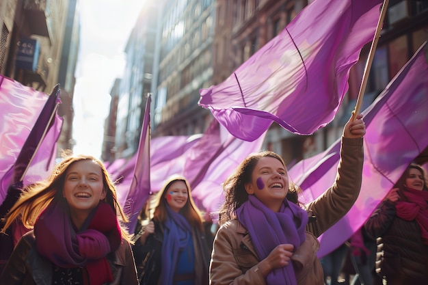 Foto gratuita movimento di sciopero femminile di 8 milioni