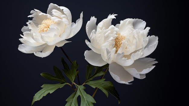無料写真 美しい白い牡丹の花