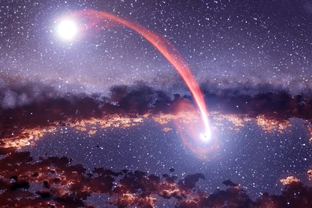 ブラックホール​は​星​を​吸います​。​この​画像​の​要素​は​nasa​によって​提供されました​。​あらゆる​目的​の​ために​。