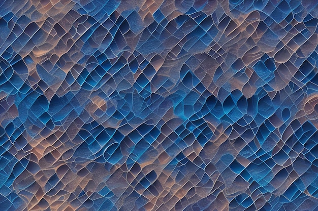 無料写真 正方形と長方形のパターンを持つ青と茶色の抽象的な背景。