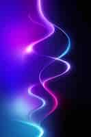 Бесплатное фото Ярко-синий и фиолетовый абстрактный фон со светящейся линией света.