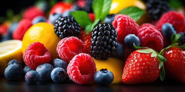 Бесплатное фото Яркий показ различных цитрусовых фруктов, отсортированных по цвету