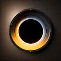Бесплатное фото Круг с синим кругом посередине, который показывает время