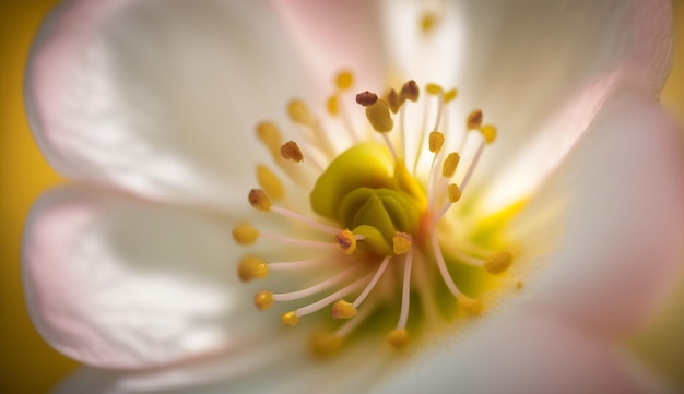 無料写真 中心が黄色の花の接写