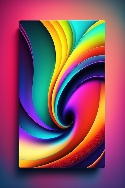 Бесплатное фото Красочный дисплей с красочным дизайном на экране.