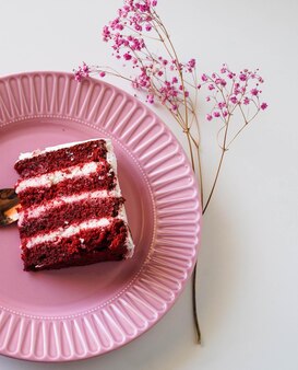 맛있는 레드벨벳 케이크 부분
