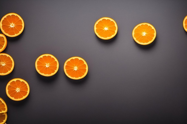 Бесплатное фото Группа апельсинов выстроена в ряд со словом «оранжевый» внизу.
