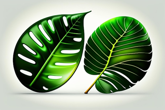 Бесплатное фото Зеленый лист со словом «банан»
