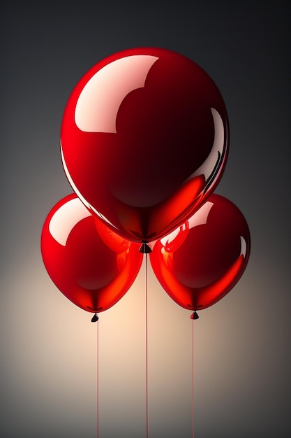 Бесплатное фото Красный шар со словом любовь на нем