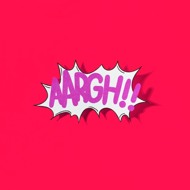 Aaargh!! word comic book effect on red background