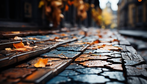 Бесплатное фото Заброшенные ржавые здания природа яркие цвета исчезают в осень, созданные искусственным интеллектом