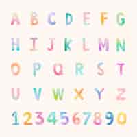 Free photo abc and number set vector playful