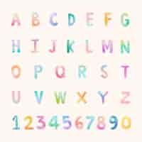 Free photo abc and number set vector playful