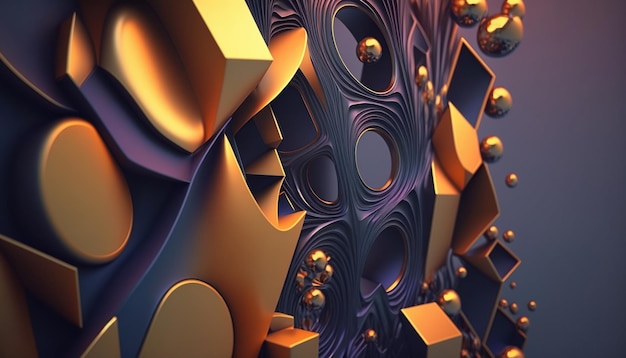 Abstract 3d background generative ai background