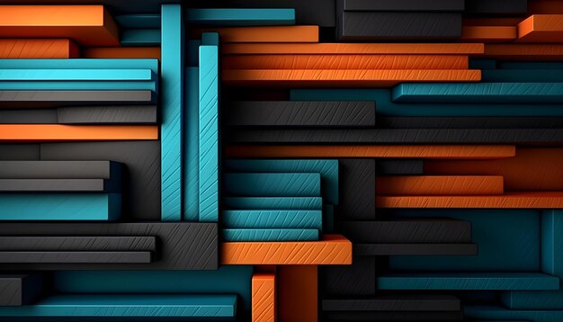 Abstract 3D bar line background