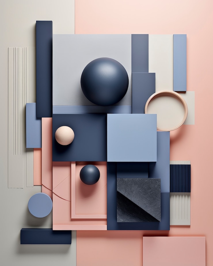 Free Photo abstract 3d creation made from geometric shapes
