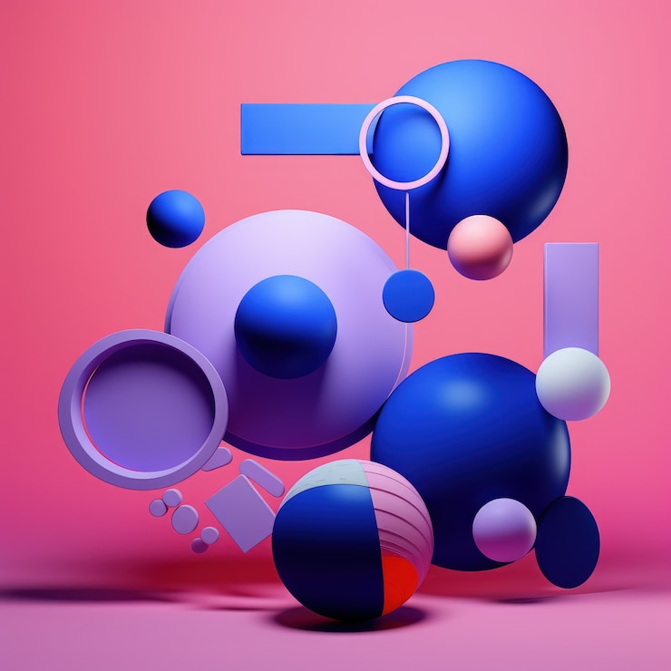 Free Photo abstract 3d creation made from geometric shapes