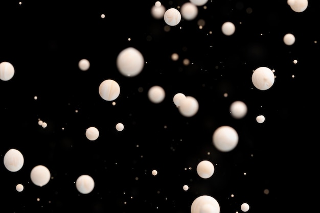 abstract acrylic balls in water