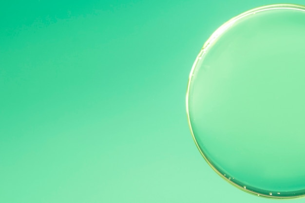 Abstract air bubble in water on defocused gradient background