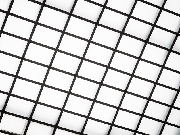 Abstract architecture of glass roof exterior