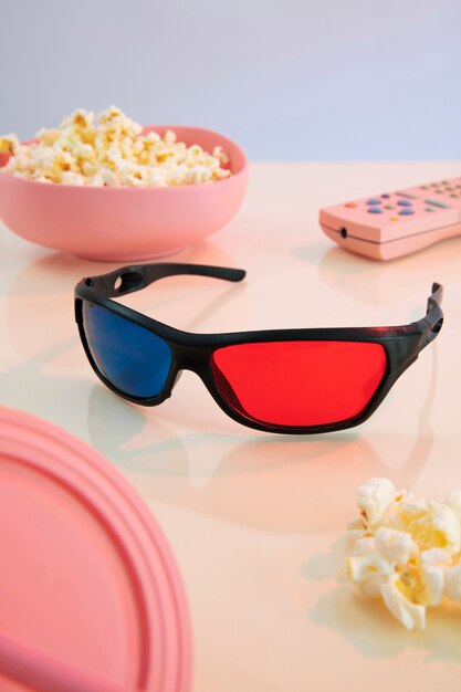 Abstract arrangement of 3d glasses