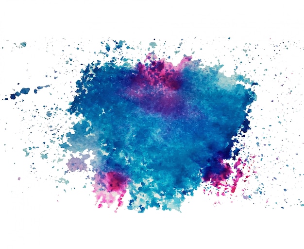 Free photo abstract art of colorful bright ink and watercolor textures on white paper background.