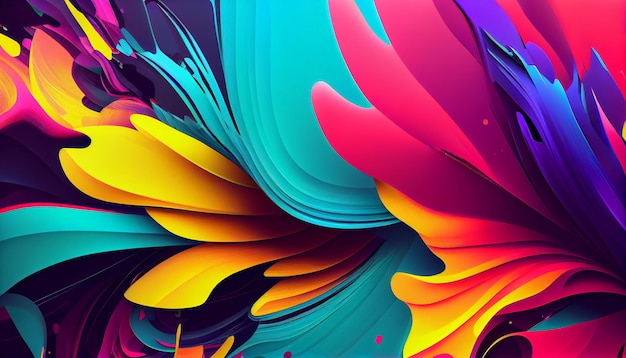 Abstract backdrop illustration with multi colored design generated by AI