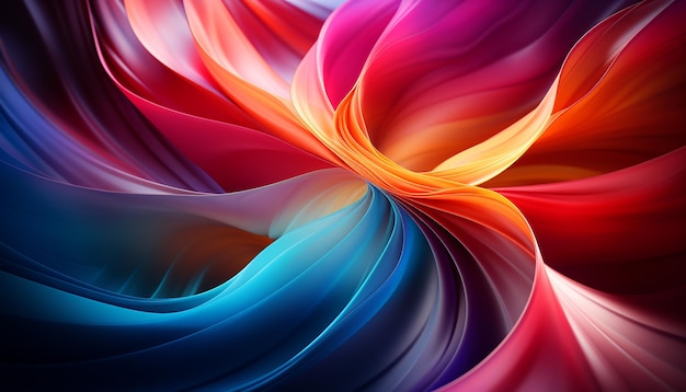 Abstract backdrop with multi colored wave pattern, digitally generated image generated by AI