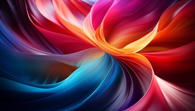 Abstract backdrop with multi colored wave pattern, digitally generated image generated by AI