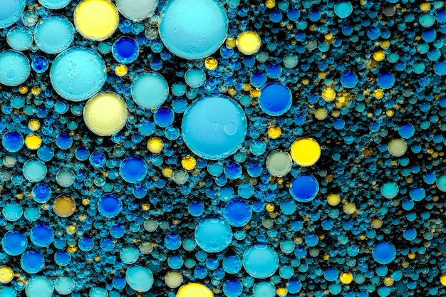 Abstract background colorful oil bubble in water wallpaper