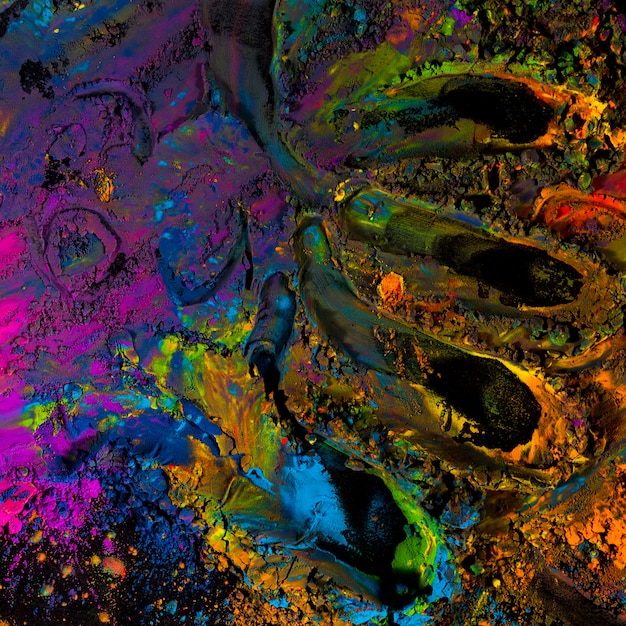 Бесплатное фото Абстрактный фон из красочных цветов холи