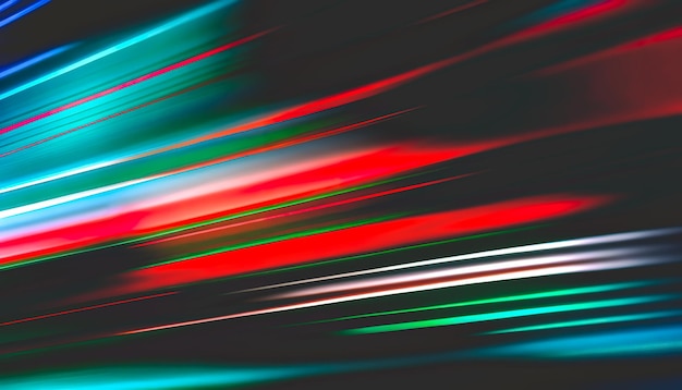 Abstract background with red and green blurry lines generative Al