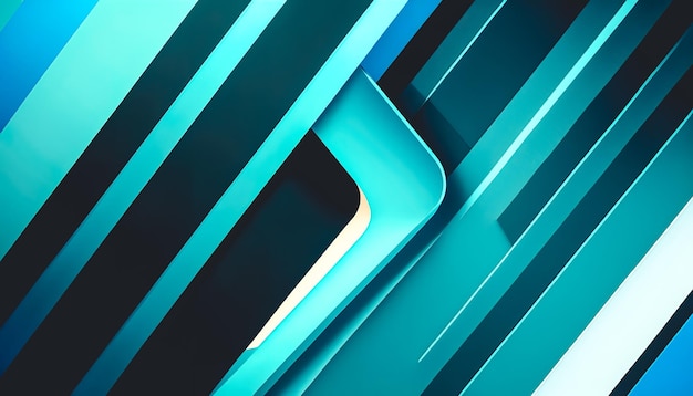Abstract background with shades of blue geometric lines generative Al