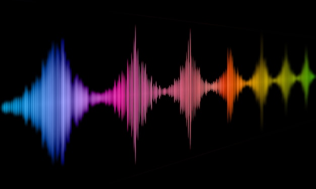 Abstract background with sound waves design