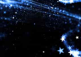 無料写真 抽象的な星の粒子形状の背景