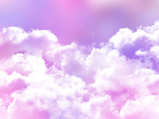 Abstract background with sugar cotton candy cloud design