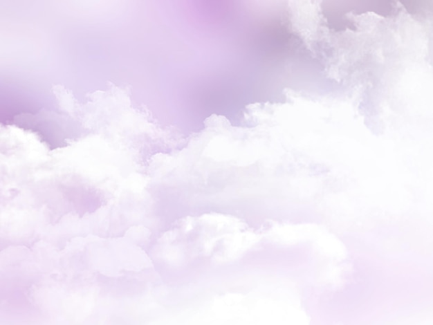 無料写真 砂糖綿菓子の雲のデザインと抽象的な背景
