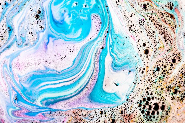 An abstract bath bomb dissolve in water