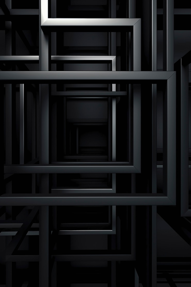 Free Photo abstract black pipes  sculpture