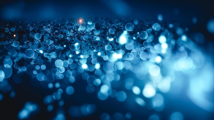 Free Photo abstract blue background with blurred circles generative ai