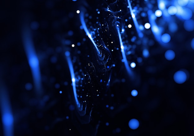 Free photo abstract blue bokeh glitter background