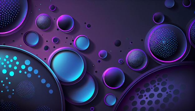 Free photo abstract blue circle drops on multi colored backdrop generative ai