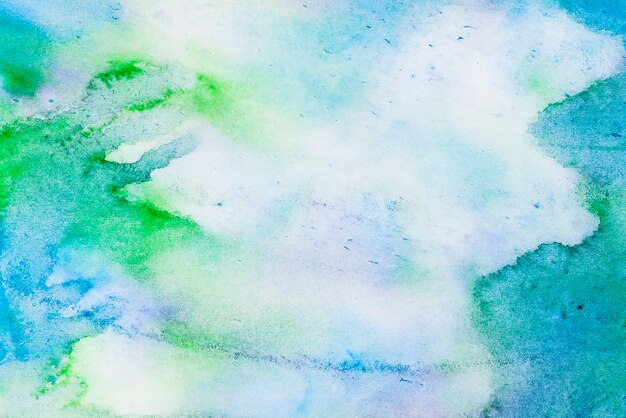 抽象的な青と緑の水彩の背景