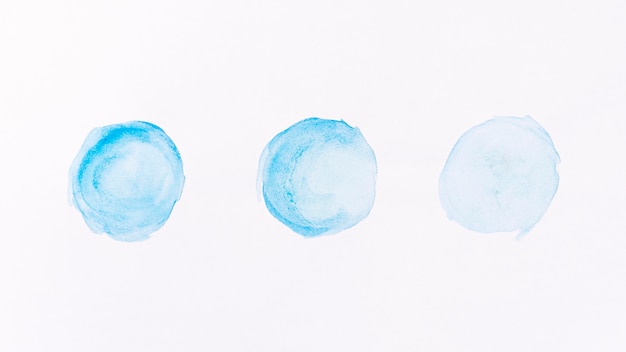 Abstract blue moon shapes watercolour