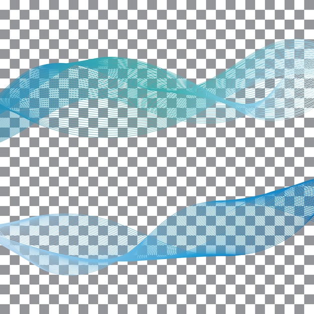 Abstract blue ribbon shape