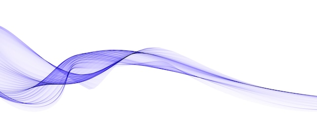 抽象的な青い滑らかな波の線