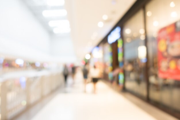 Abstract blur beautiful luxury shopping mall interior