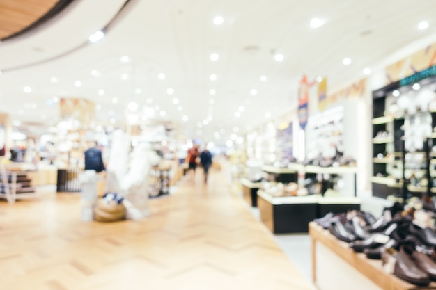 Abstract blur and bokeh defocused shopping mall interior of department store