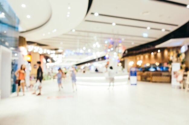 Abstract blur and bokeh defocused shopping mall interior of department store