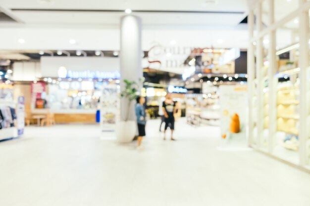 Abstract blur and bokeh defocused shopping mall interior of department store